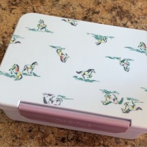 Cat & Jack White Lunch Box with Colorful Horse Design